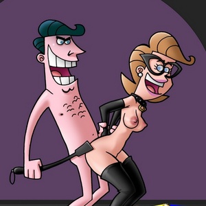 Collared perky tits cartoon wife get her ass whipped and pussy plowed.