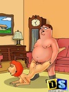 Redhead toon sexy babe Lois Griffin in dirty fuck action with her husband.