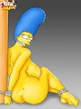 Nude cartoon Marge Simpson is tied and - Picture 3