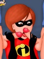 Cartoon busty hero Helen Parr takes two - Picture 2