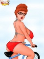 Lusty cartoon wife showing her boobs and - Picture 2