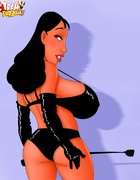Big busted dominatrix is waiting to seduce her next victim