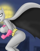 Sexy toon Supergirl rubbing her wet pussy through her panty.