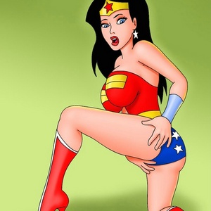 Sexy toon Supergirl rubbing her wet pussy through her panty.