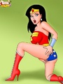 Sexy toon Supergirl rubbing her wet - Picture 3