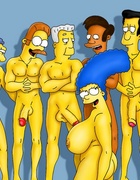 Marge is ready to fill herself with warm desire from a variety of men