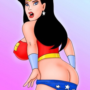 Cartoon hero Helen gets a dildo in her mouth and hard pecker in her ti..