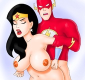 Flash makes his woman quicker from joy by using his powerful rod