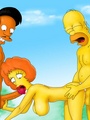 Homer and Apu banging busty Maude - Picture 2