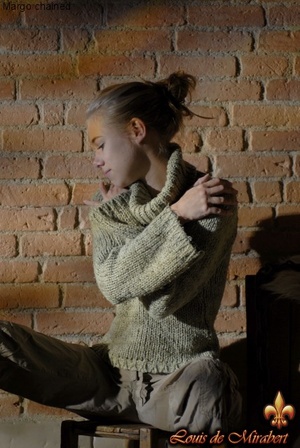 Ponytailed blonde teen in a knitted swea - XXX Dessert - Picture 1