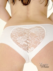 Long-haired brunette with a fake - Sexy Women in Lingerie - Picture 10