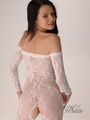 Hot brunette wearing a white lace - Picture 3