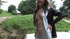 long-haired teen chick black