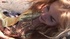 Seductive red teen in silver latex drilling her snatch with a vibro in