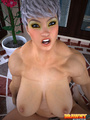 Cool 3d toon interracial threesome - Picture 1