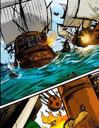 Wild toon pirate girl get high when capturing bad guys and preparing to