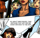 Hot Pirate girls prepares a rough punishment for her men