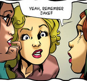 Cartoon college girls are jealous the round appetite forms of their class