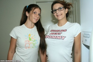 Dirty mom in glasses and a nasty teen se - Picture 2