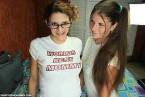 Dirty mom in glasses and a nasty teen se - Picture 3