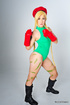 Sexy blonde girl scout in a red beret and gloves stripping on cam