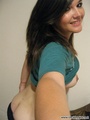 Lovely teen girl in a green T-shirt - Picture 11