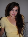 Dirty brunette teen in a yellow T-shirt - Picture 5