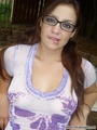 Nasty pigtailed chick in glasses lifts - Picture 5