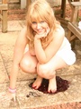 Blonde chubby teen in a lovely dress - Picture 9