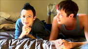 Two horny twinks sucking each others' boner in 69 position before cool assbanging