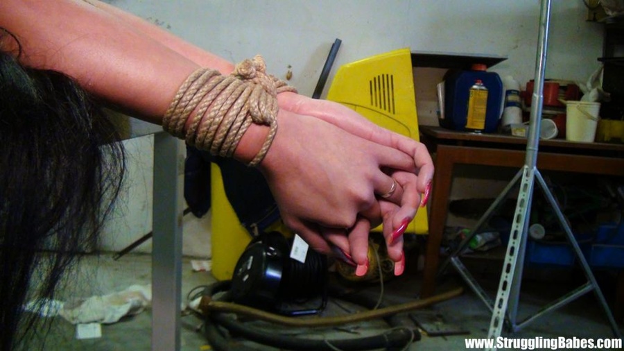 Tattooed brunette with a gag-ball wearing a - XXX Dessert - Picture 8