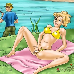 Dirty fisherman fucking ponytailed blonde at - Cartoon Sex - Picture 1