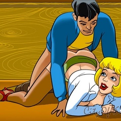 Handsome brunette lad licking his sexy - Cartoon Sex - Picture 4