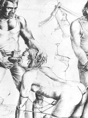Very hot black and white drawings with - BDSM Art Collection - Pic 5