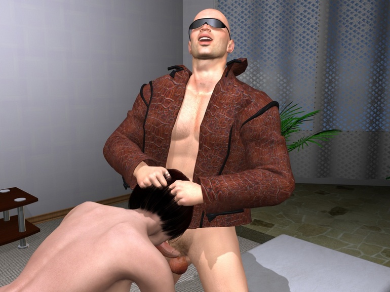 Cool 3d bdsm comix with bald dude - BDSM Art Collection - Pic 7