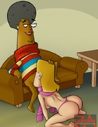 Young high school girl enjoys the help of her mature physical education