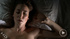 Lustful blonde chick masturbating on the floor of her bedroom