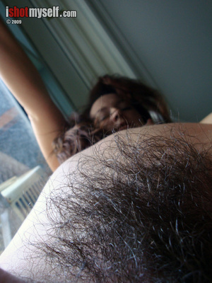 Long-haired brunette chick is really proud of her hairy cunt and demonstrates it everywhere - XXXonXXX - Pic 6