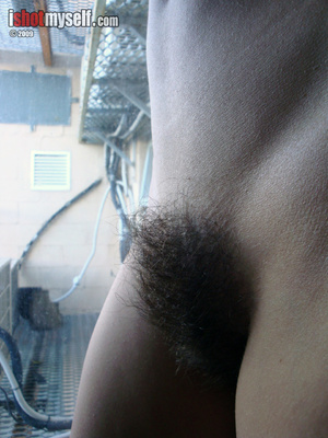 Long-haired brunette chick is really proud of her hairy cunt and demonstrates it everywhere - XXXonXXX - Pic 7