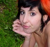 Hot teen brunette taking her own picture with lots of soap bubbles