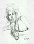 Wonderfully drawn artistic nude of women squirming in satisfaction