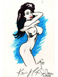 Magnificent sketches with wonderful busty vixens for - Picture 1