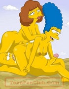 Famous heroes from Simpsons made a real orgy on the beach
