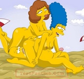 Famous heroes from Simpsons made a real orgy on the beach