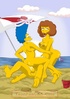 Hot Marge Simpson and her friend Maude Flanders fucking with Homer and