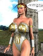 Hot 3d toon chicks from the ancient Rome adore war and dirty hard sex