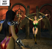 Busty 3d toon bitch gets roped and tortured badly in the basement in awesome