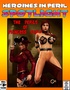 Hot 3d bitch in red latex torturing her busty slave in dirty toon bdsm
