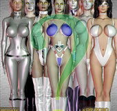 Hot busty 3d toon space girls are ready for pleasing their masters in