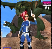 Hot warrior space girl escapes from horrible monster not to be fucked